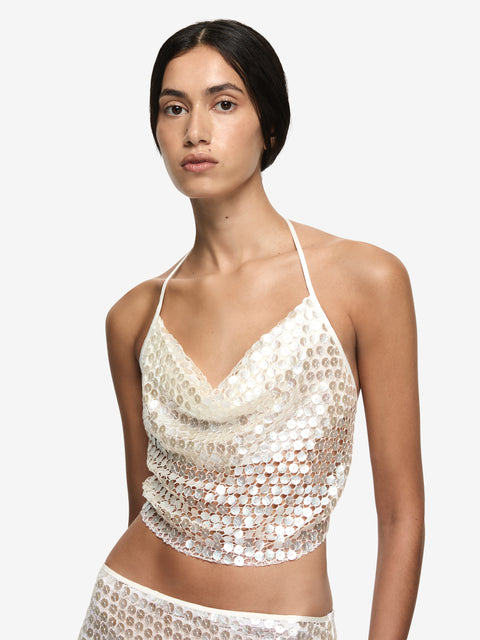 PERLA HALTER TOP - PEARL