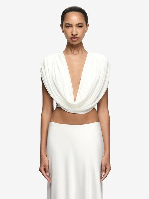 ARIANNA COWL TOP - IVORY