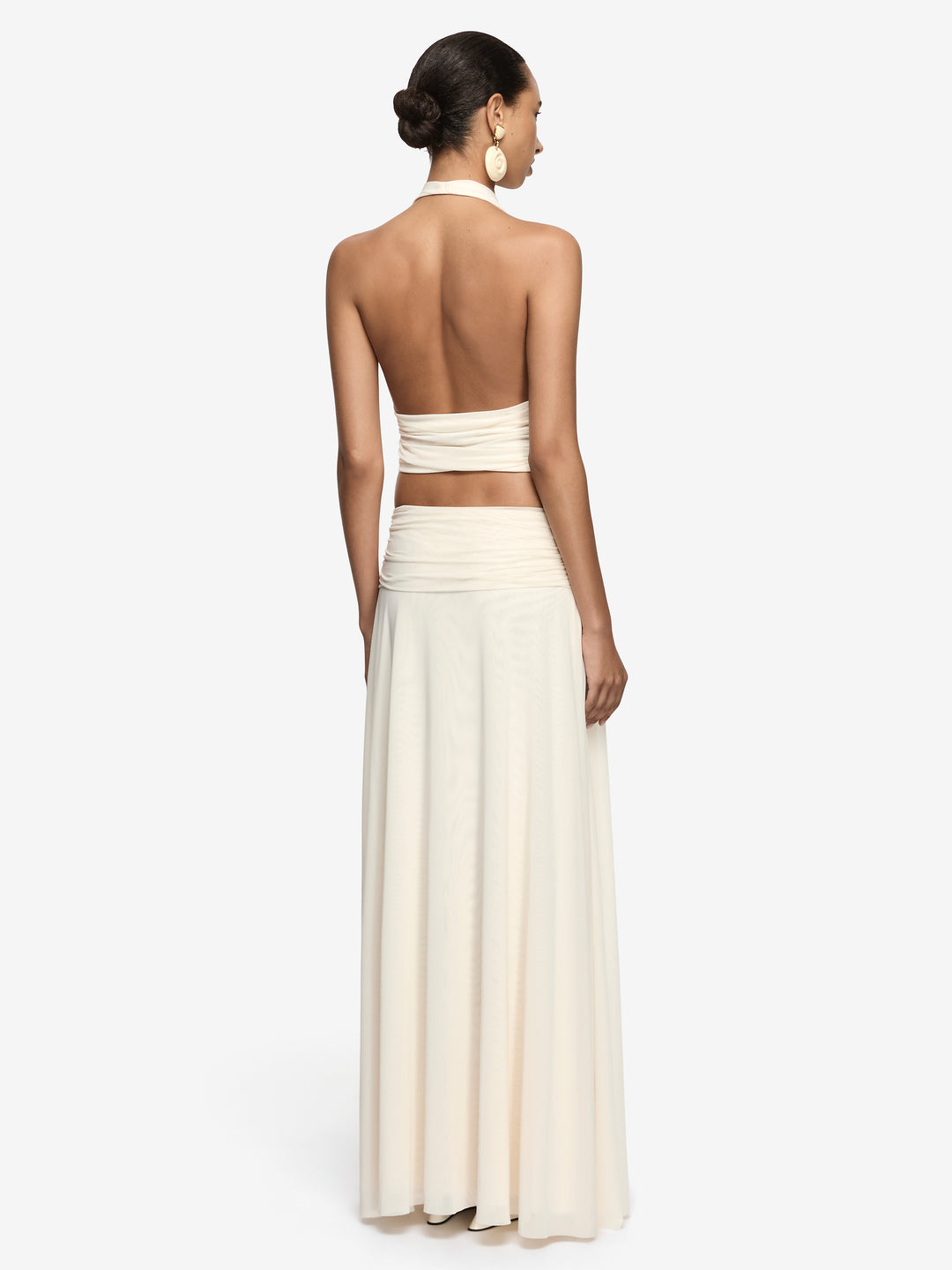 CHARLIZE HALTER TOP - BUTTERCREAM