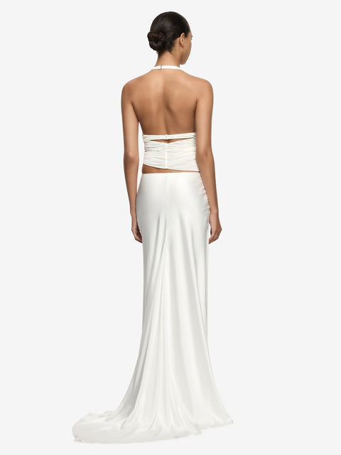 ARIANNA HALTER TOP - IVORY