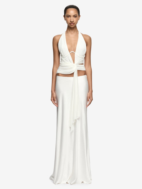 ARIANNA HALTER TOP - IVORY