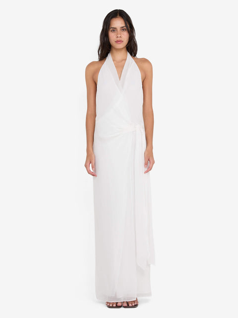 SONEVA WRAP DRESS - IVORY