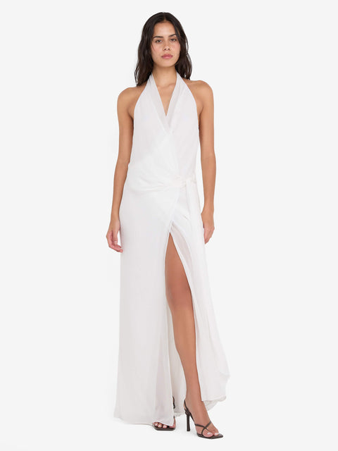 SONEVA WRAP DRESS - IVORY