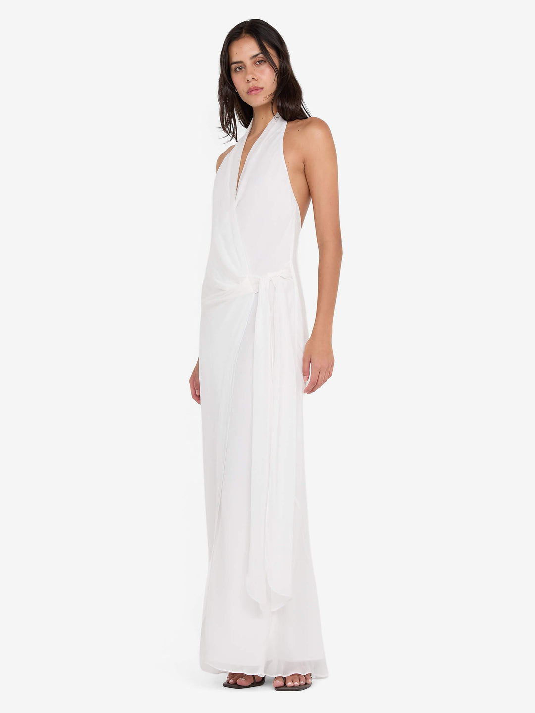SONEVA WRAP DRESS - IVORY