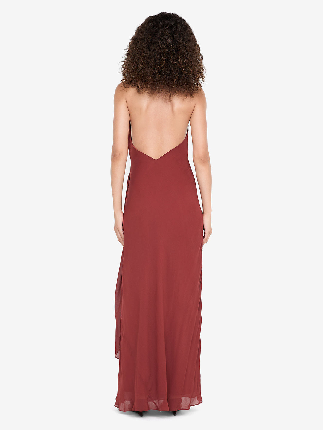 SONEVA WRAP DRESS - RUST