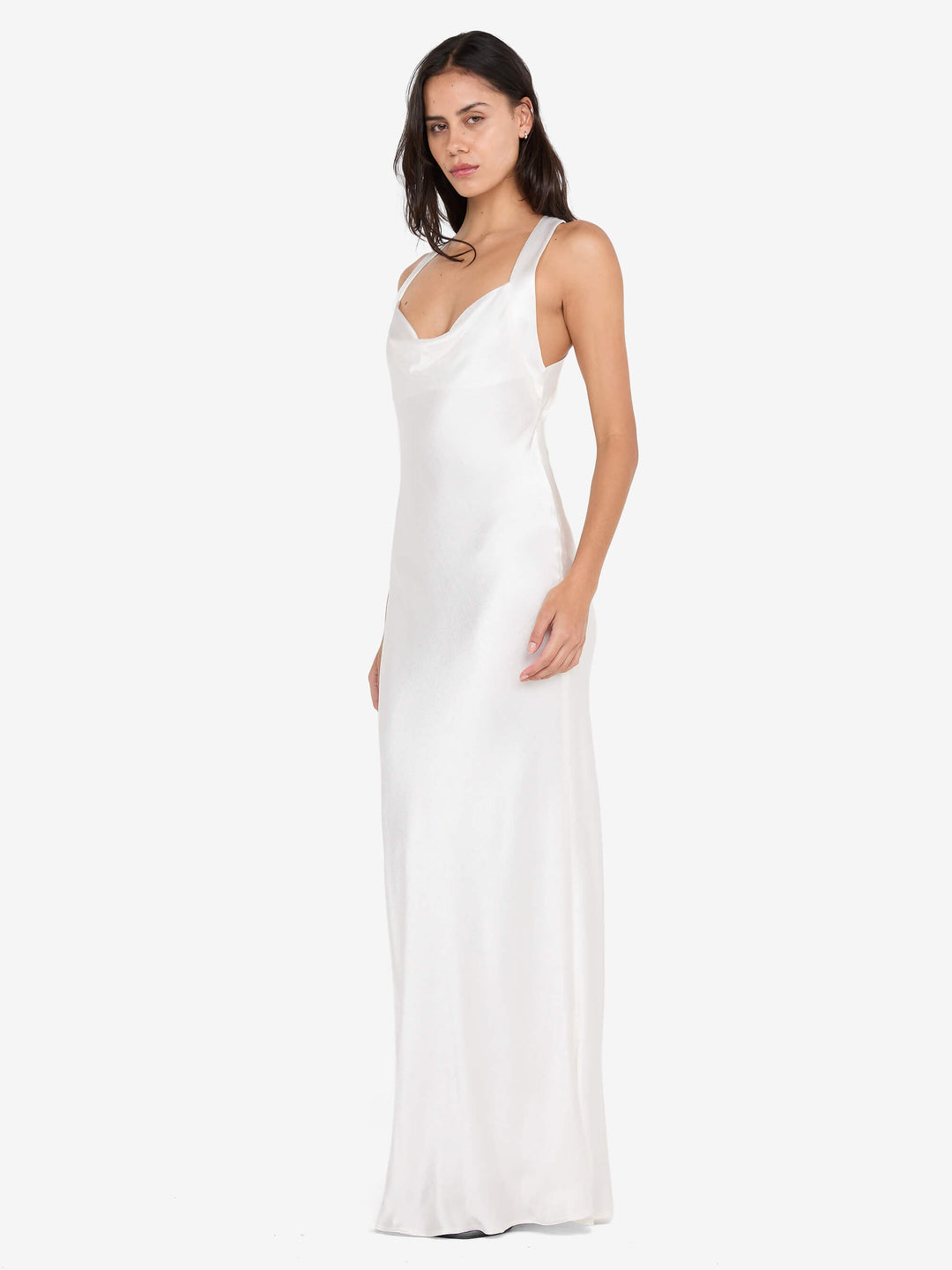 GIA HALTER MAXI DRESS - IVORY BEC + BRIDGE US GIA HALTER MAXI DRESS - IVORY BEC + BRIDGE US