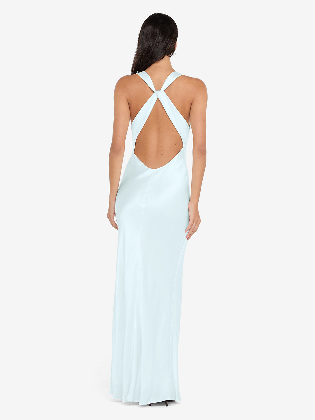 GIA HALTER MAXI DRESS - ARCTIC BLUE