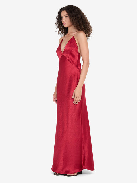 ARIAHN MAXI DRESS - CHERRY