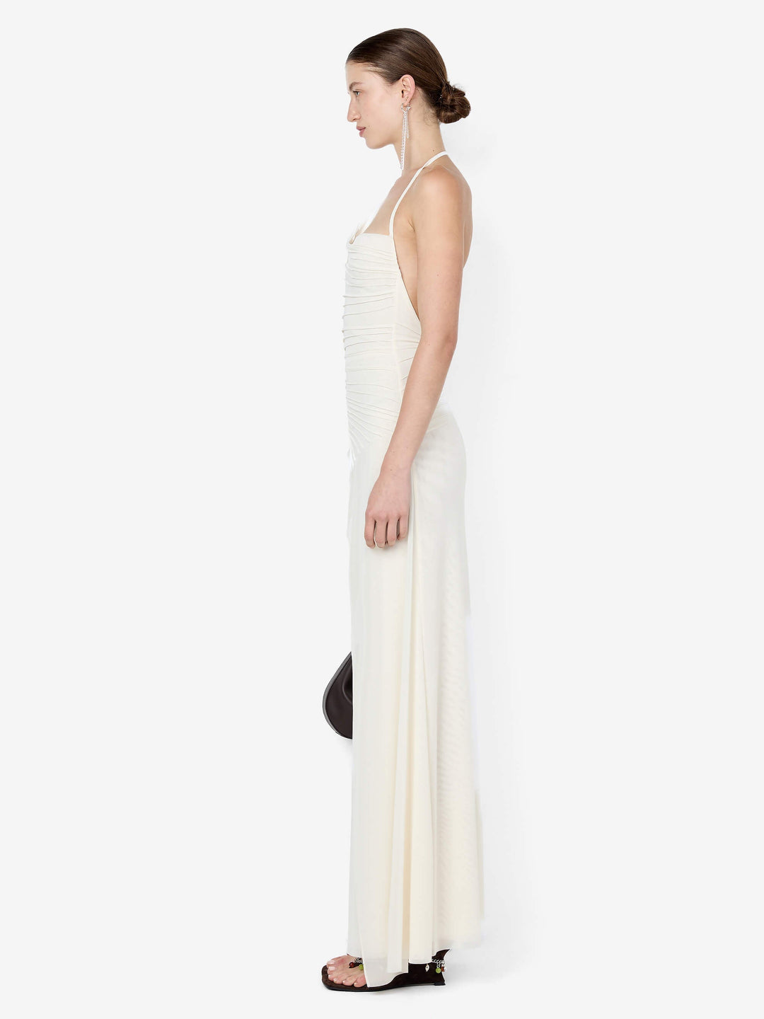 BRENNA PINTUCK MAXI DRESS - SNOW