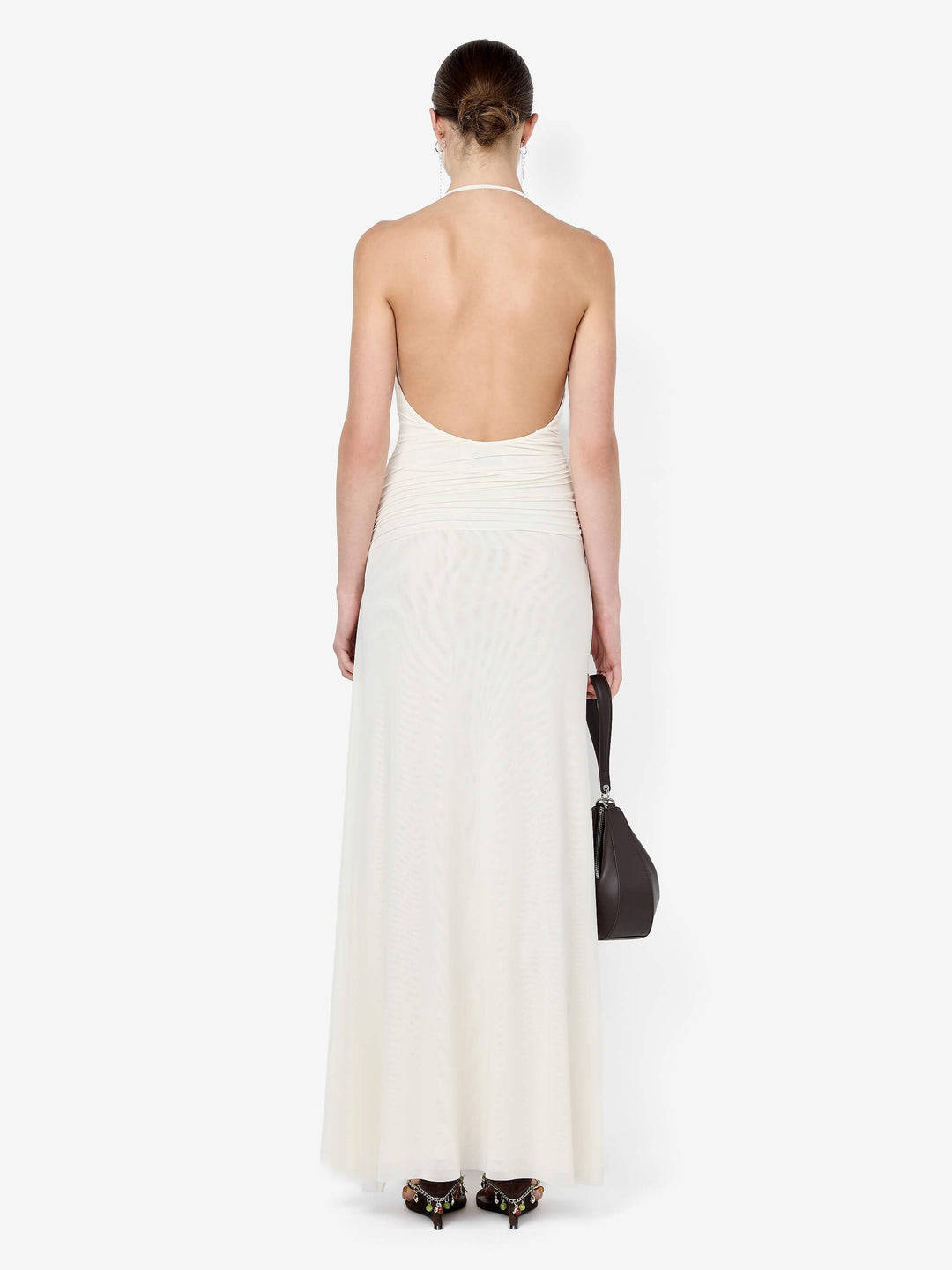 BRENNA PINTUCK MAXI DRESS - SNOW
