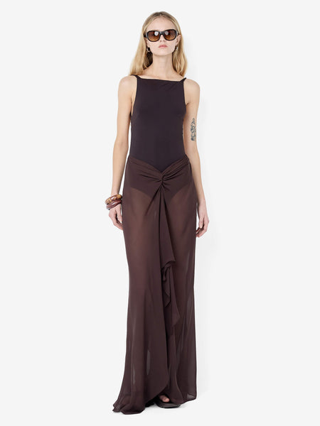 SOLENNE BACKLESS MAXI DRESS