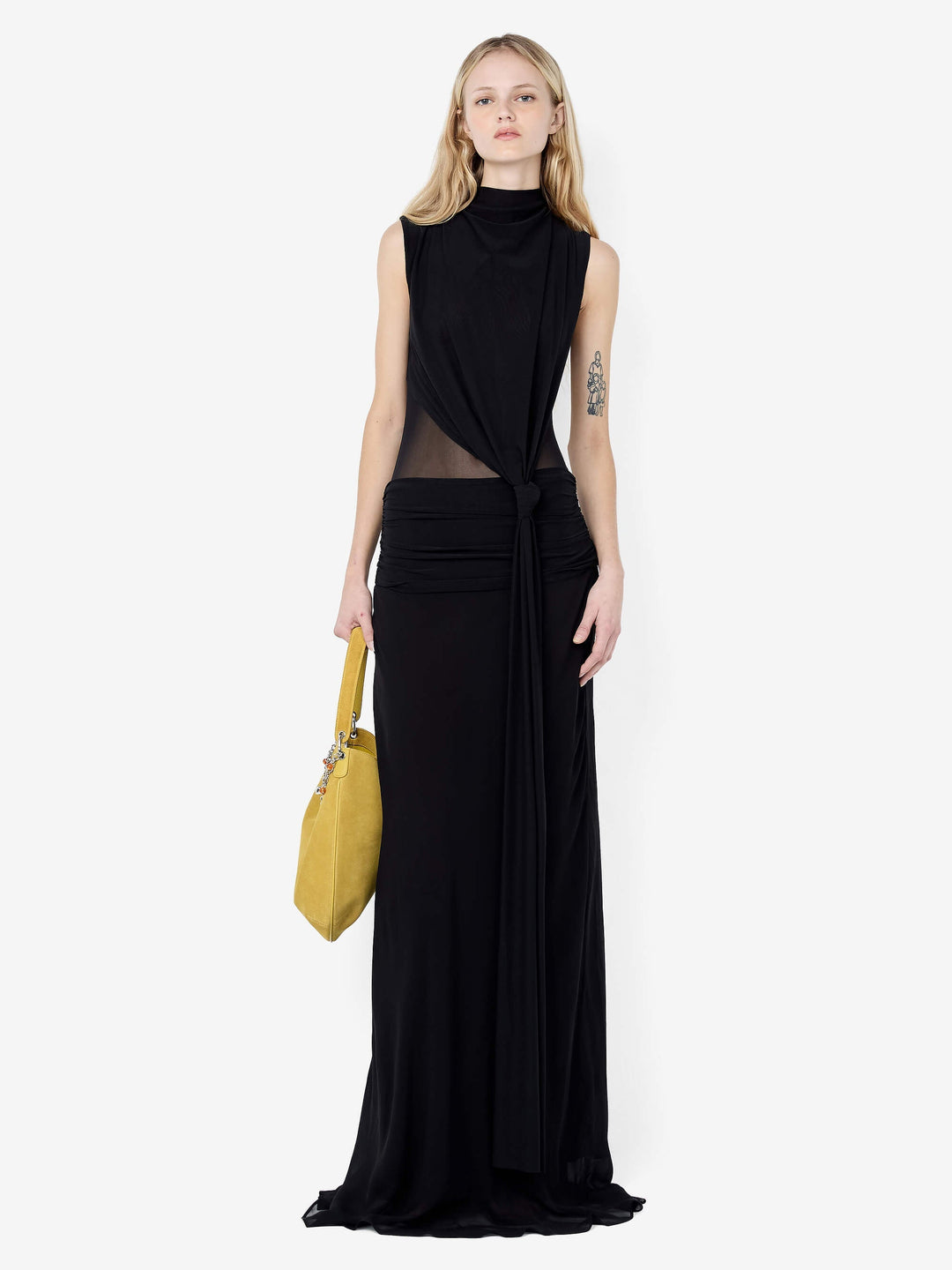 CASSIS KNOT MAXI DRESS - BLACK