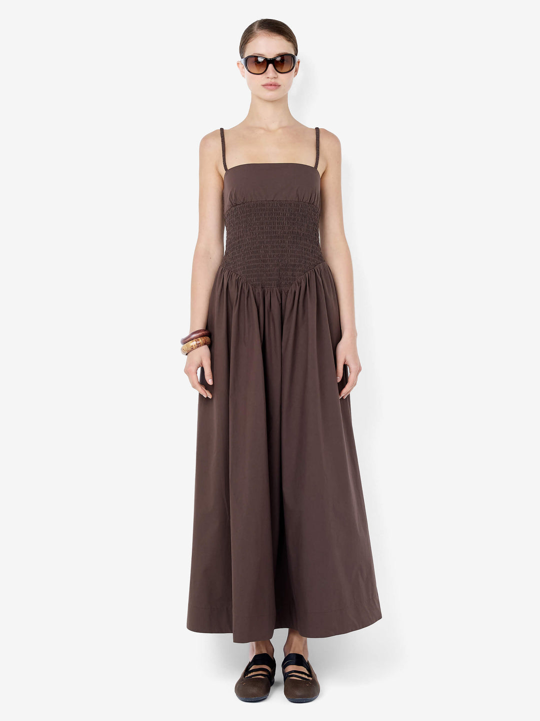 MARCELINE MAXI DRESS - DARK CHOCOLATE