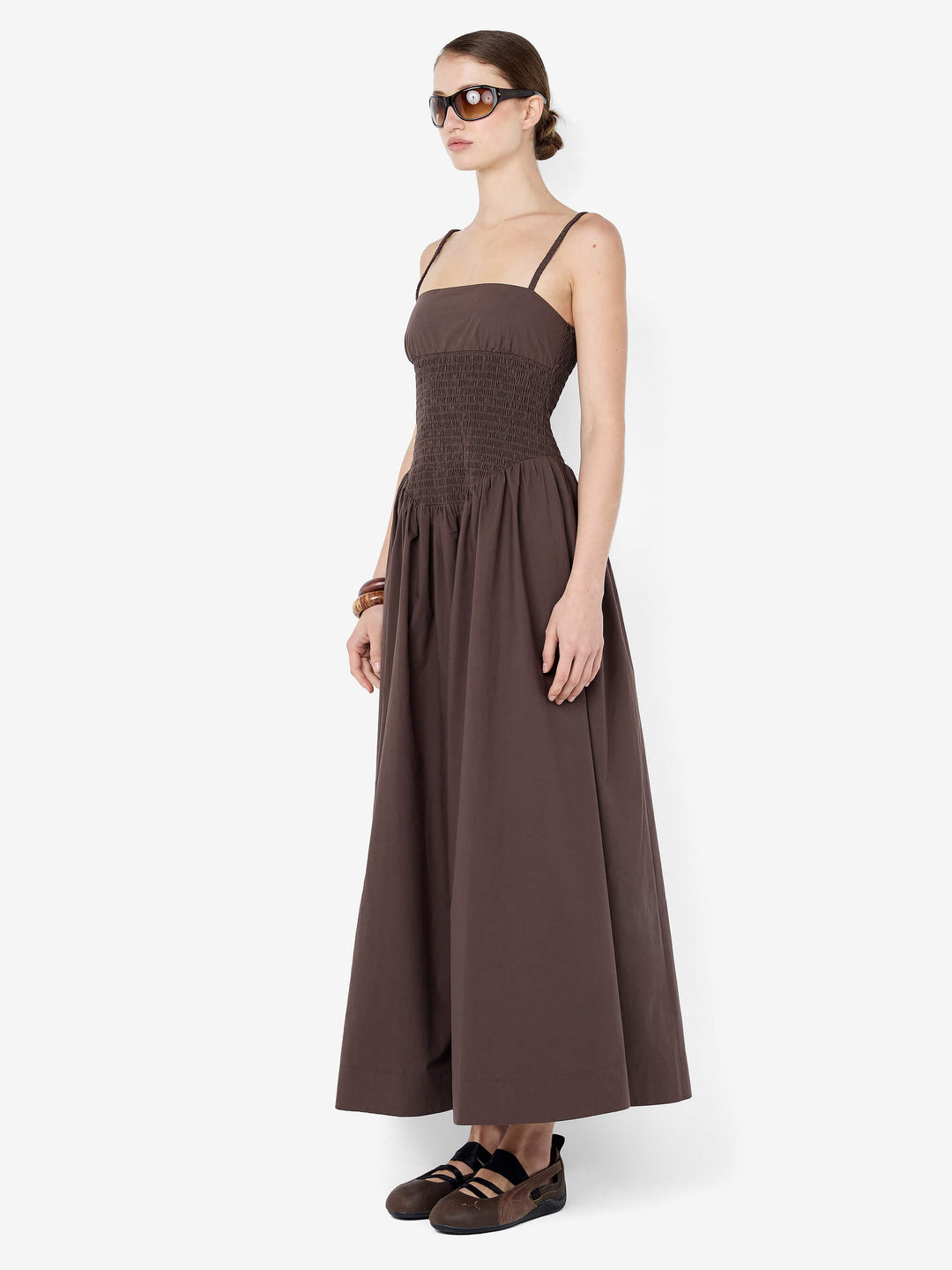 MARCELINE MAXI DRESS - DARK CHOCOLATE