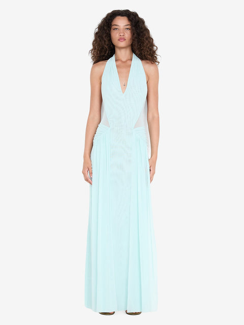 JUNIPER HALTER MAXI DRESS - SPEARMINT