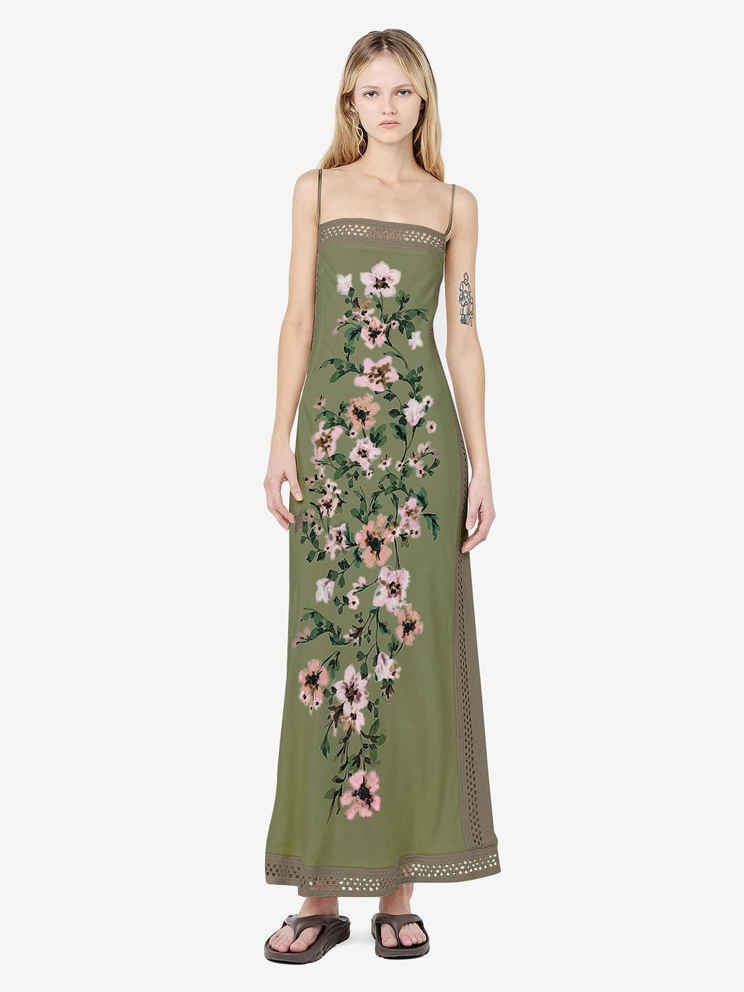 CAMELIA MAXI DRESS - OLIVE GARDENIA FLORAL 6 CAMELIA MAXI DRESS - OLIVE GARDENIA FLORAL 6