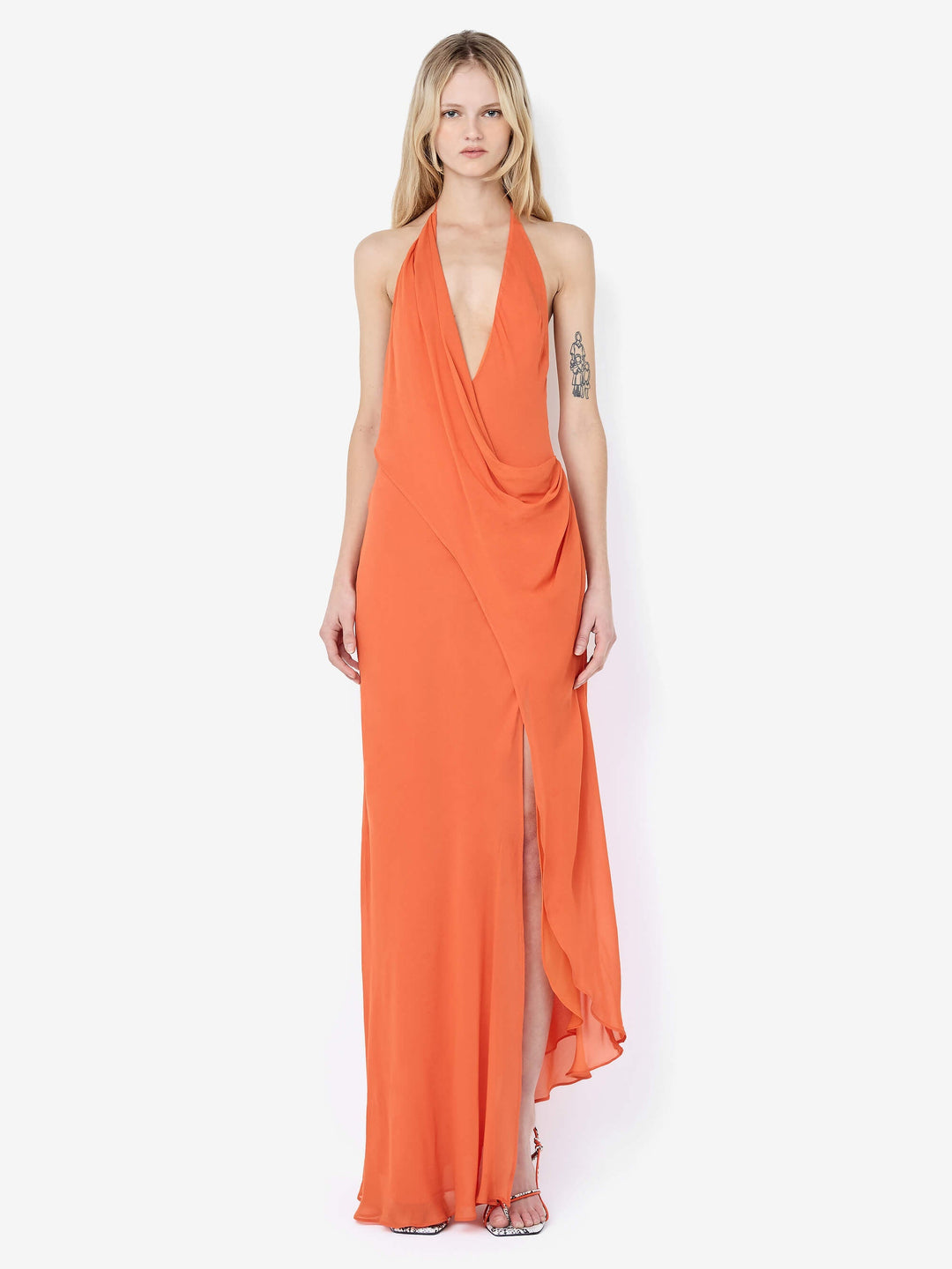 bec and bridge orange maxi dress SABRINA DRAPE MAXI DRESS