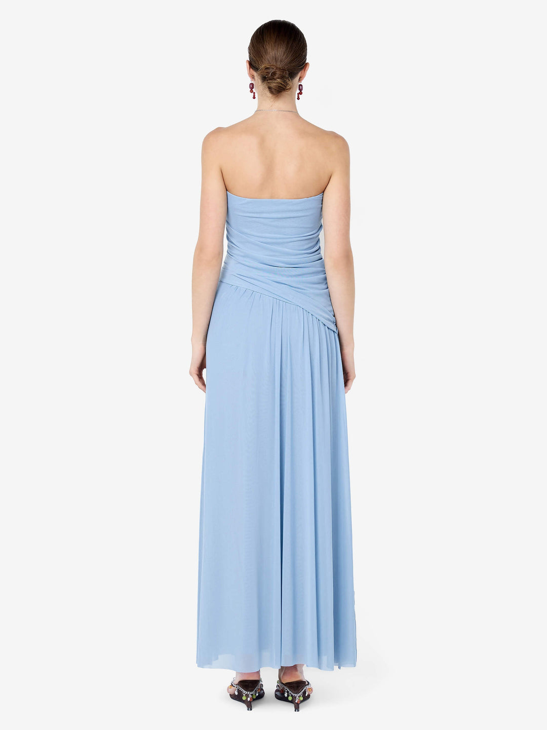 ISIDORE STRAPLESS MAXI DRESS - DENIM BLUE