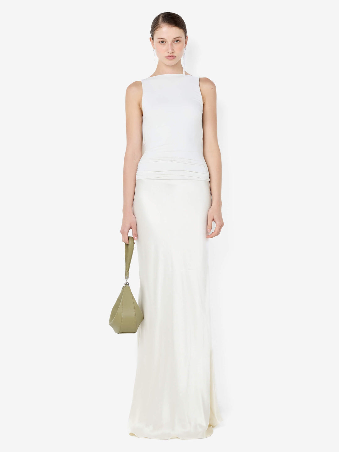 MIRABELLE COWL NECK MAXI DRESS - SNOW 4 MIRABELLE COWL NECK MAXI DRESS - SNOW 4