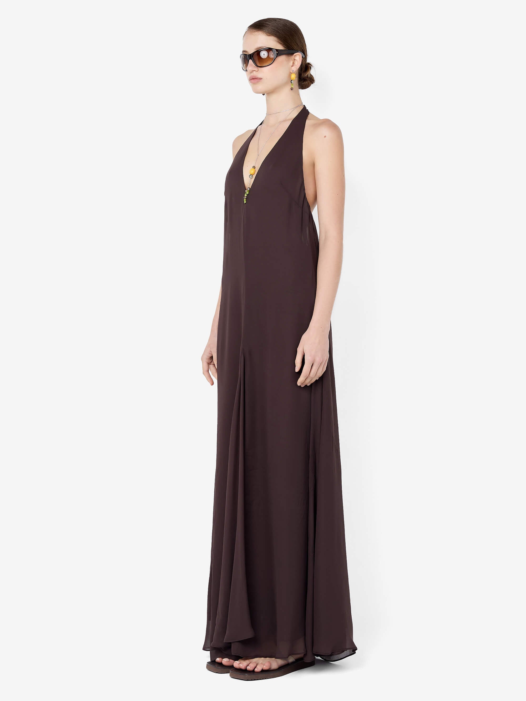 SABRINA TRAPEZE DRESS - DARK CHOCOLATE – BEC + BRIDGE US