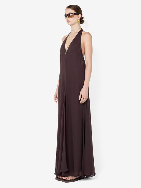 SABRINA TRAPEZE DRESS - DARK CHOCOLATE