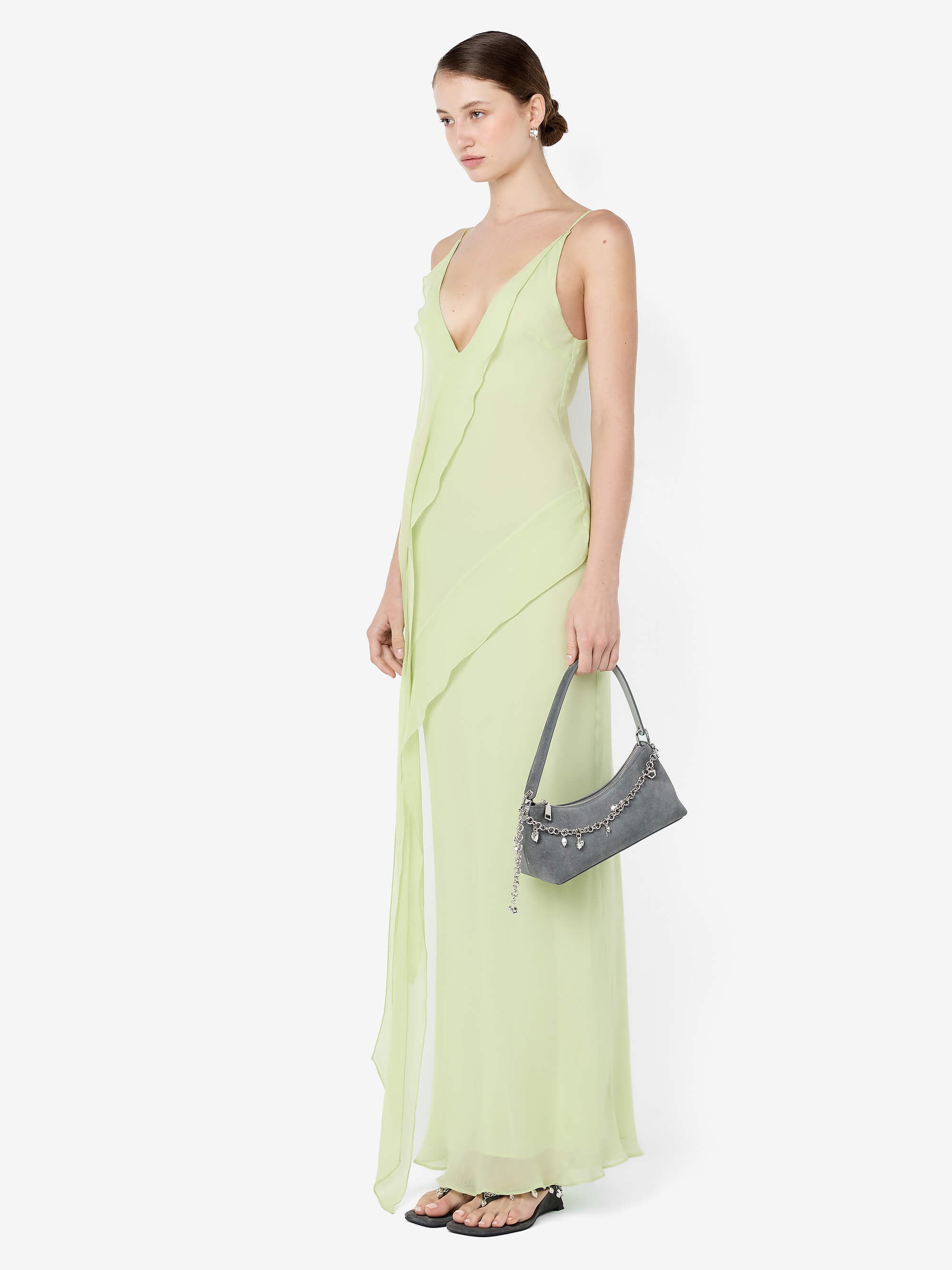 SABRINA ASYM MAXI DRESS - WASABI – BEC + BRIDGE US