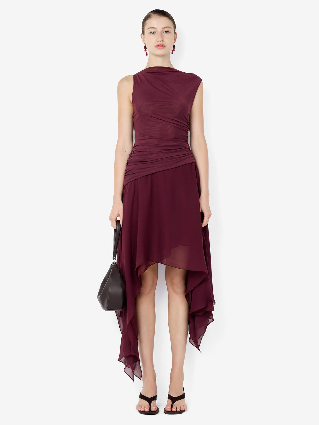 NICO ASYM MIDI DRESS - BLACKBERRY 12 NICO ASYM MIDI DRESS - BLACKBERRY 12