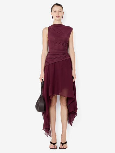 NICO ASYM MIDI DRESS