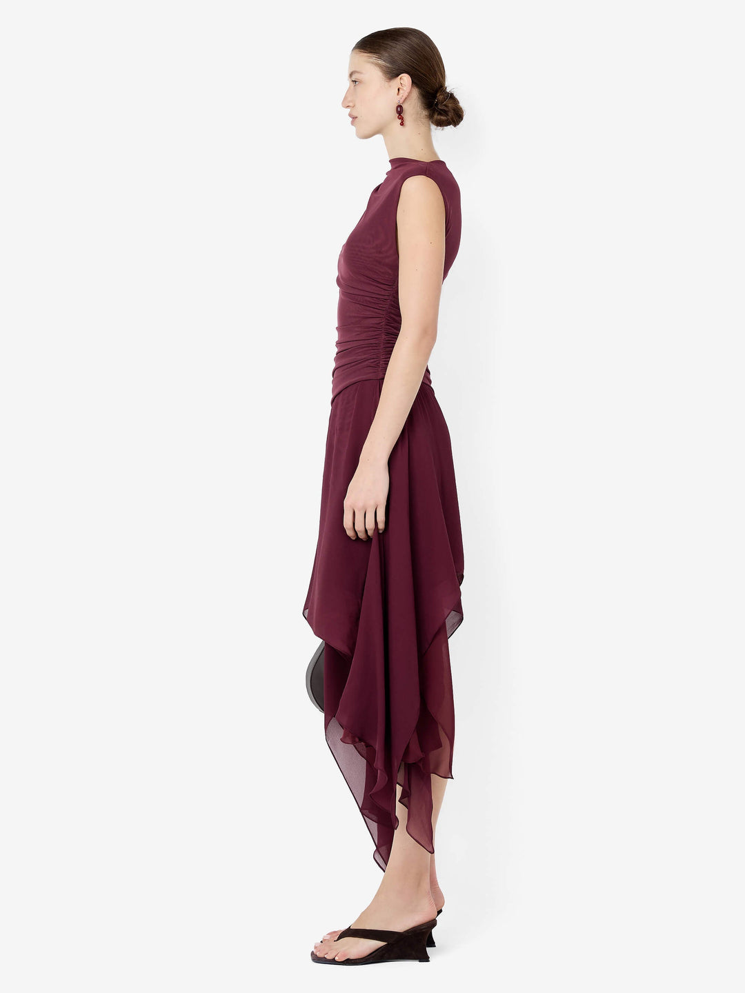 NICO ASYM MIDI DRESS