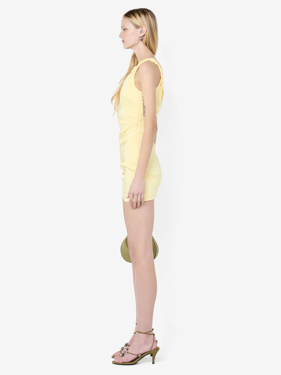 LISETTE TWIST MINI DRESS - CITRON