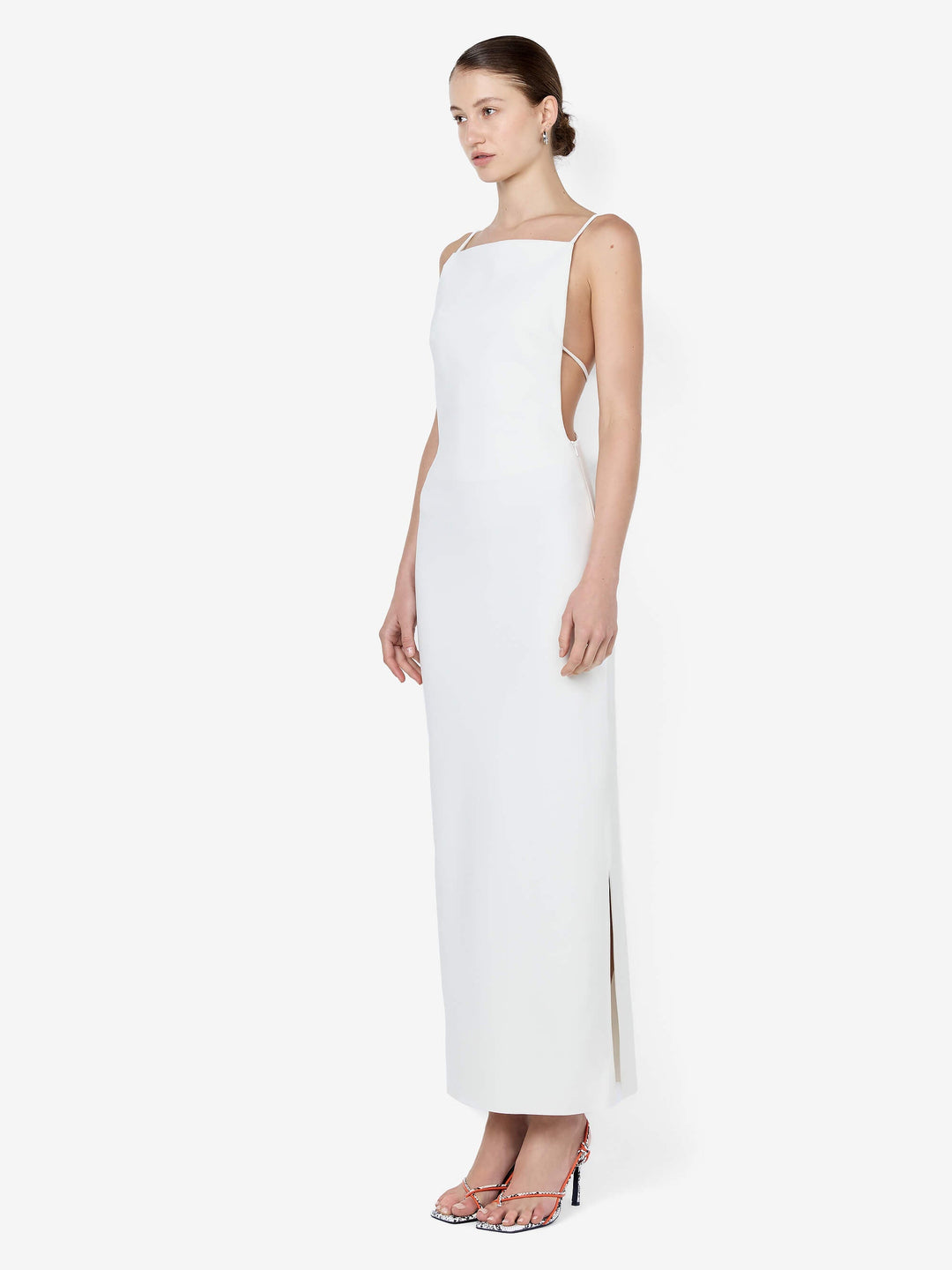 ARLENE STRAPPY MIDI DRESS - IVORY