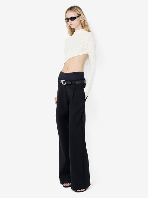 MIRREN CONTRAST PANT - BLACK