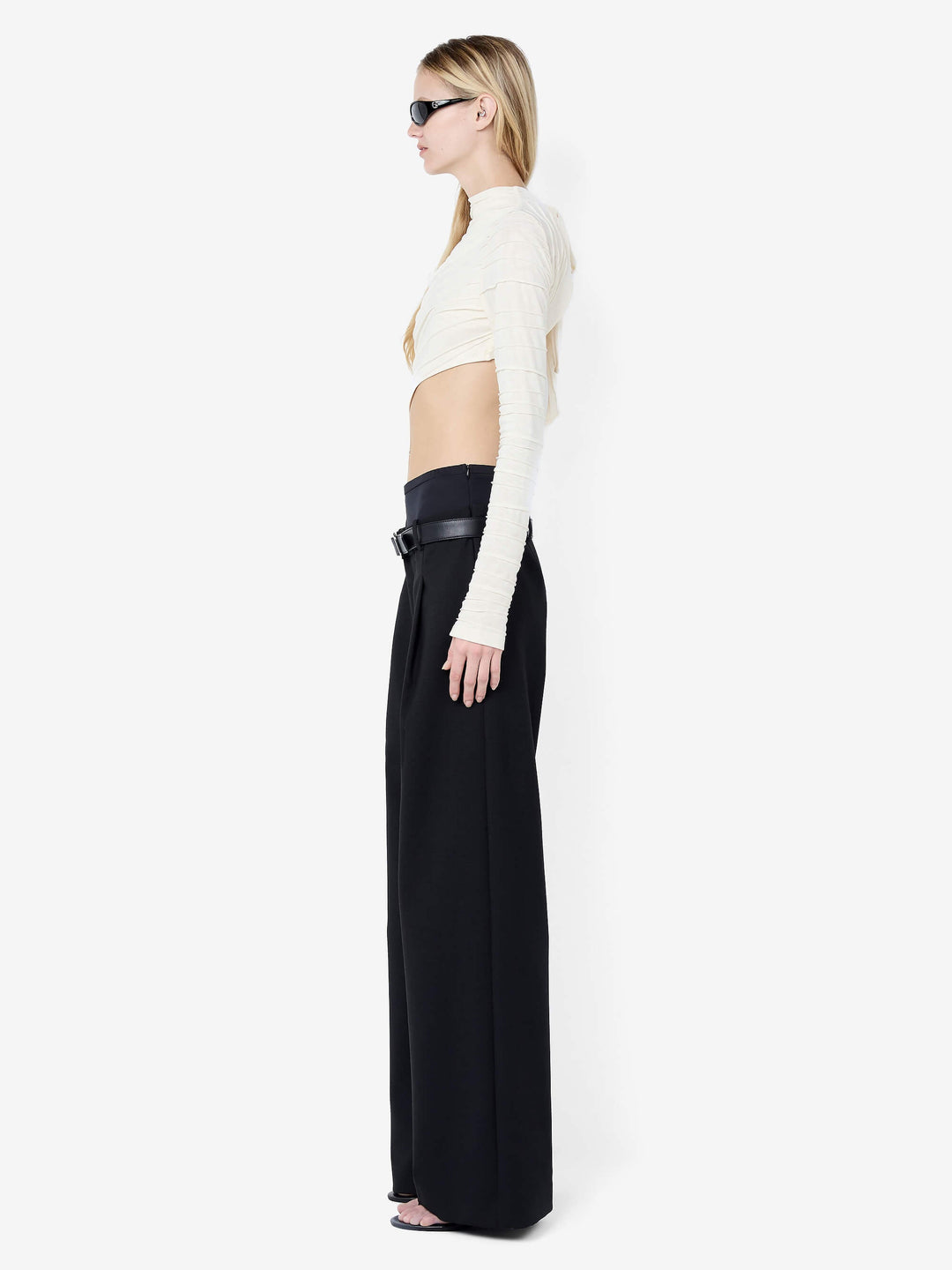 MIRREN CONTRAST PANT - BLACK