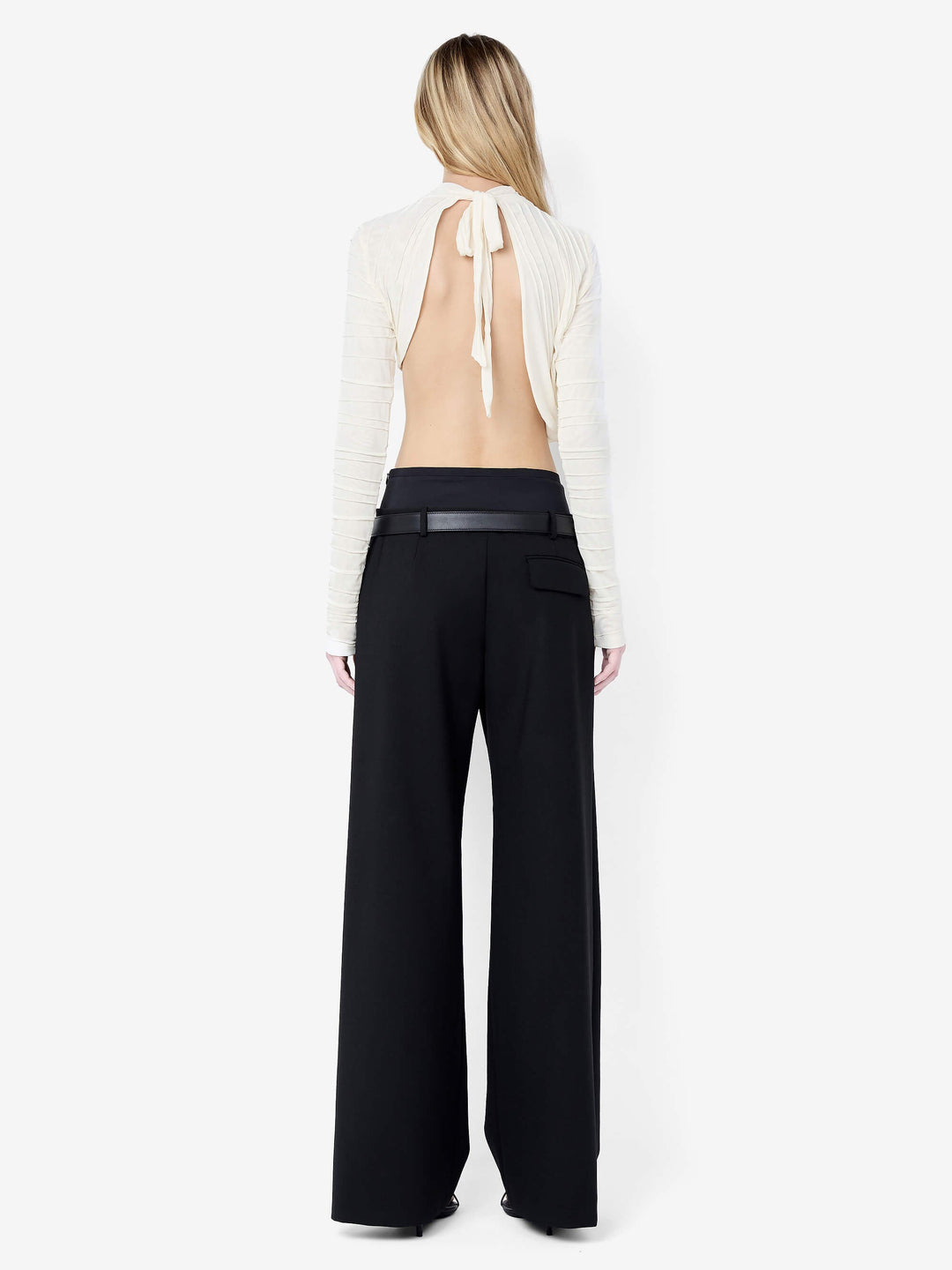 MIRREN CONTRAST PANT - BLACK