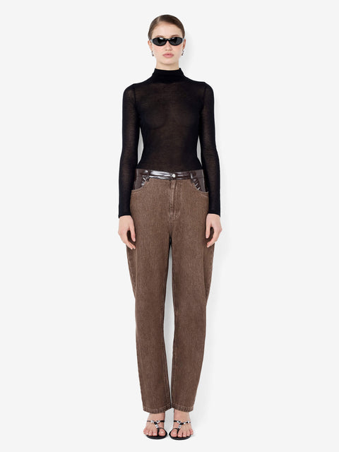 KINLEY CONTRAST JEAN - CHOCOLATE