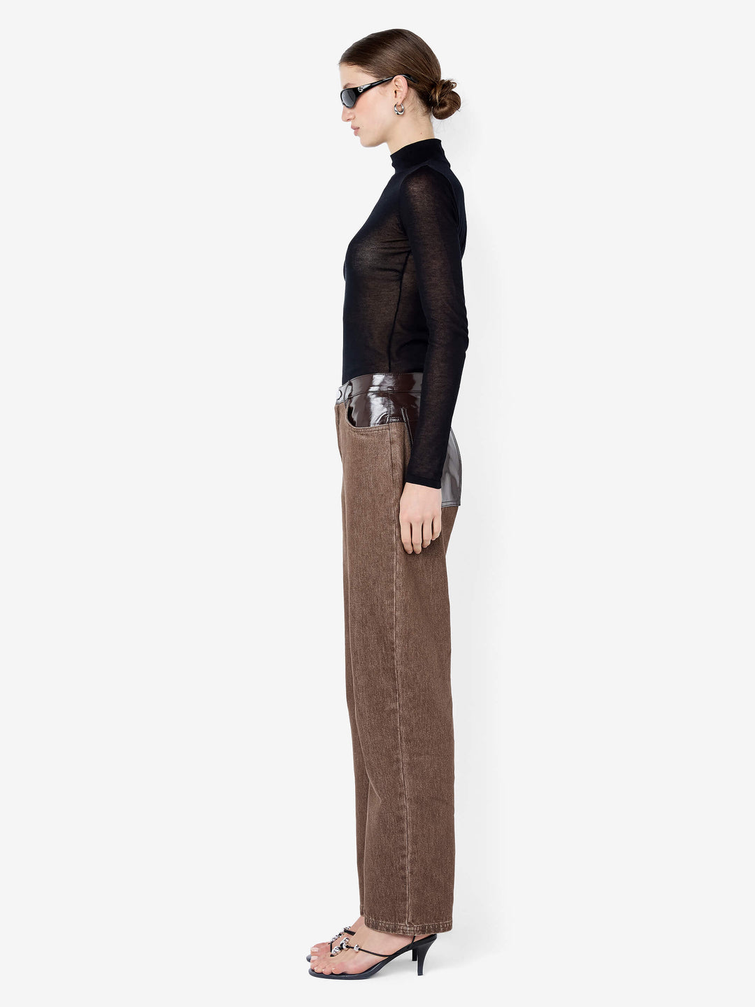 KINLEY CONTRAST JEAN - CHOCOLATE