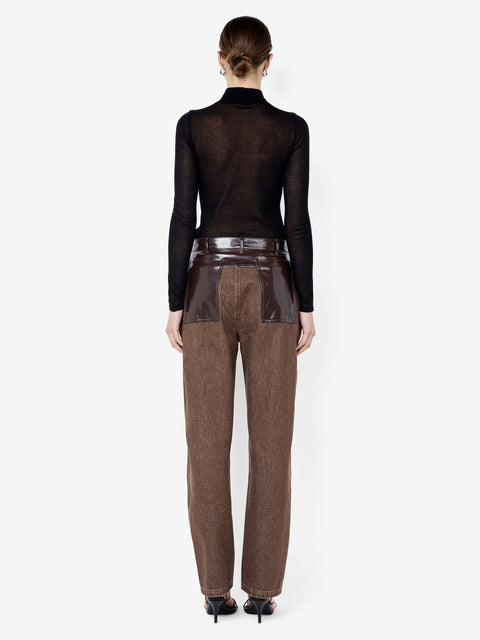 KINLEY CONTRAST JEAN - CHOCOLATE