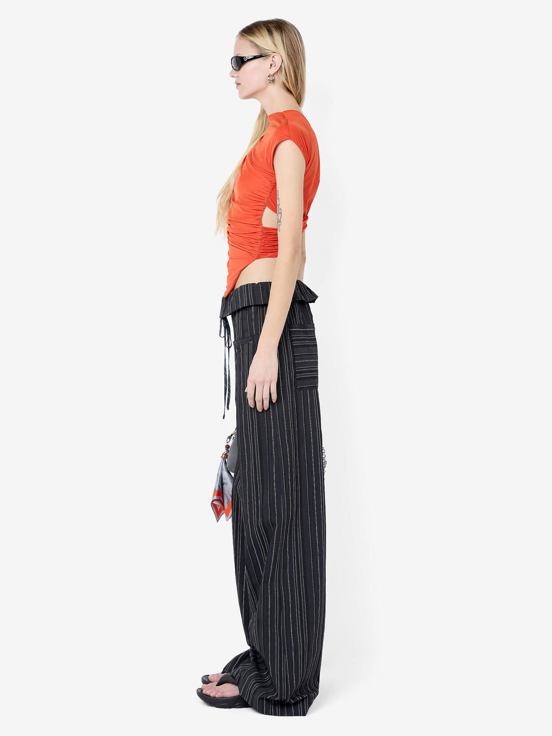 ROMI PANT - BLACK/IVORY STRIPE