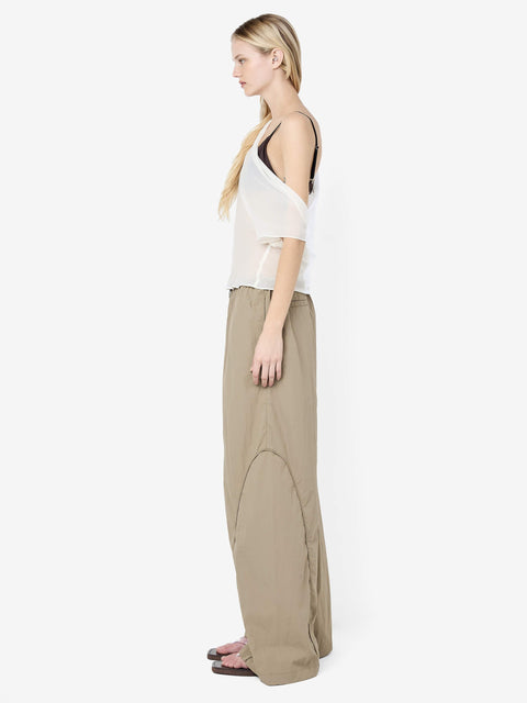 ELOISE LAYERED COWL TOP - SNOW/SLATE GREY