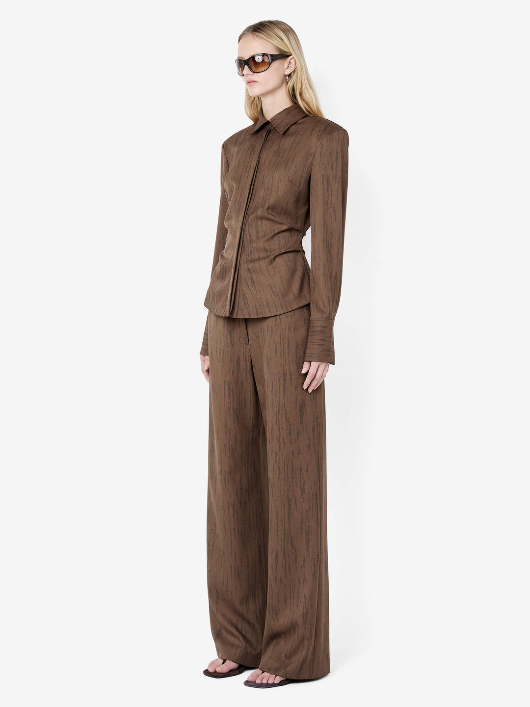 LAURENT SHIRT - WOODGRAIN CHOC