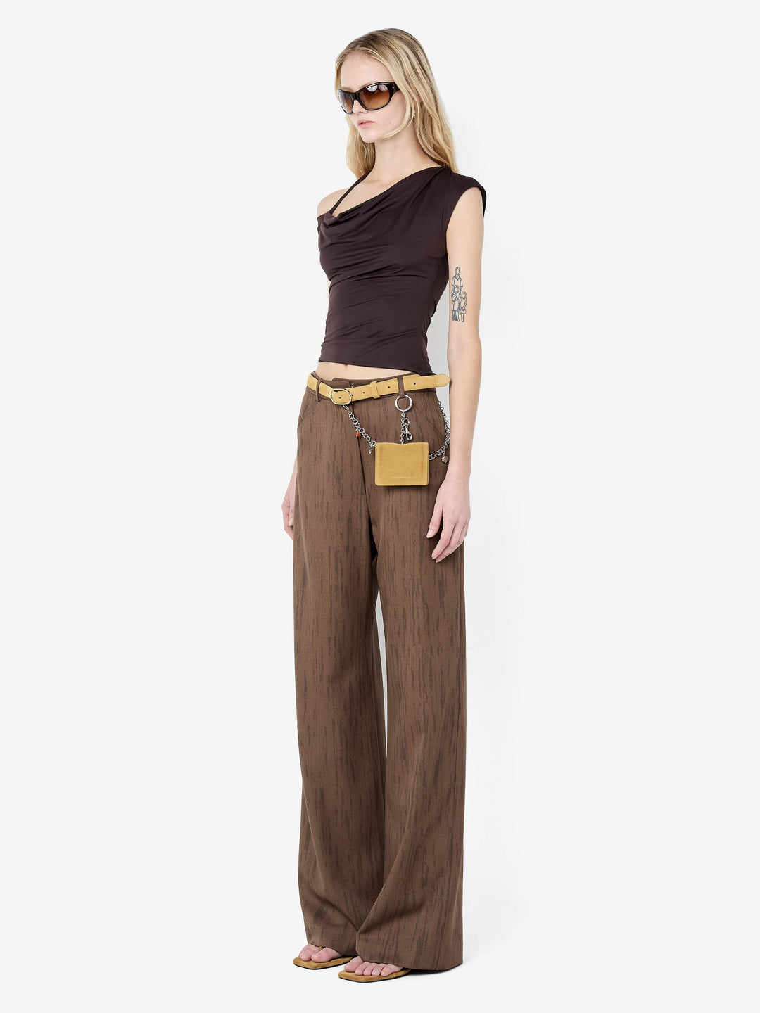 MIRABELLE ASYM TOP - DARK CHOCOLATE