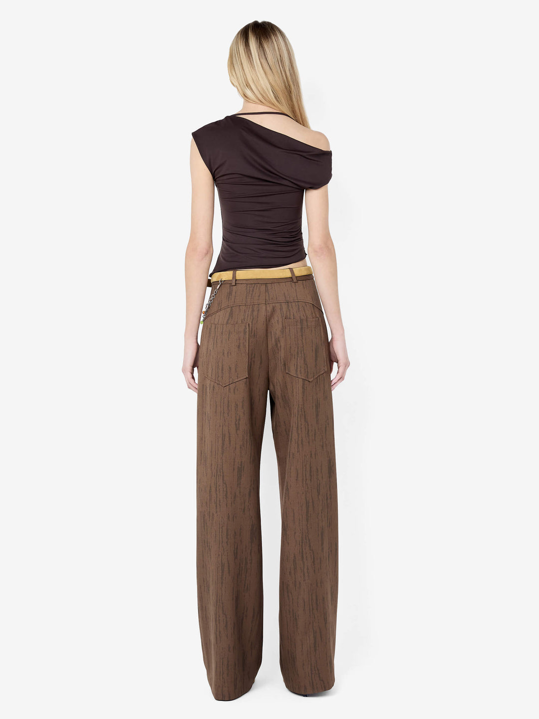 MIRABELLE ASYM TOP - DARK CHOCOLATE