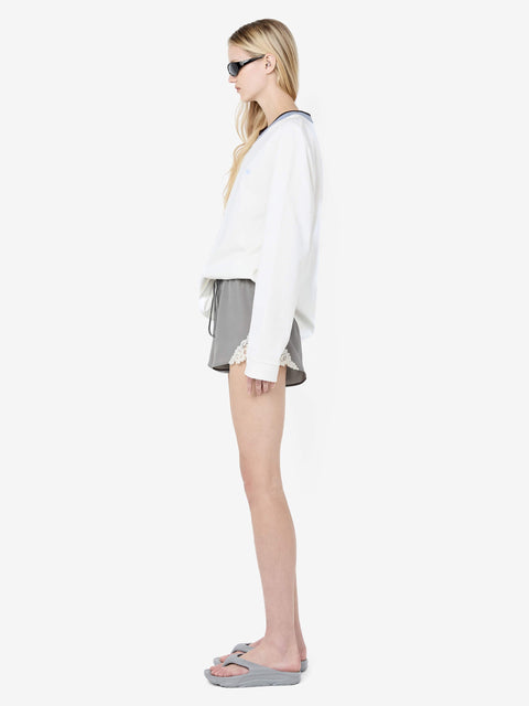 CHATEAU SHORT - SLATE GREY/IVORY