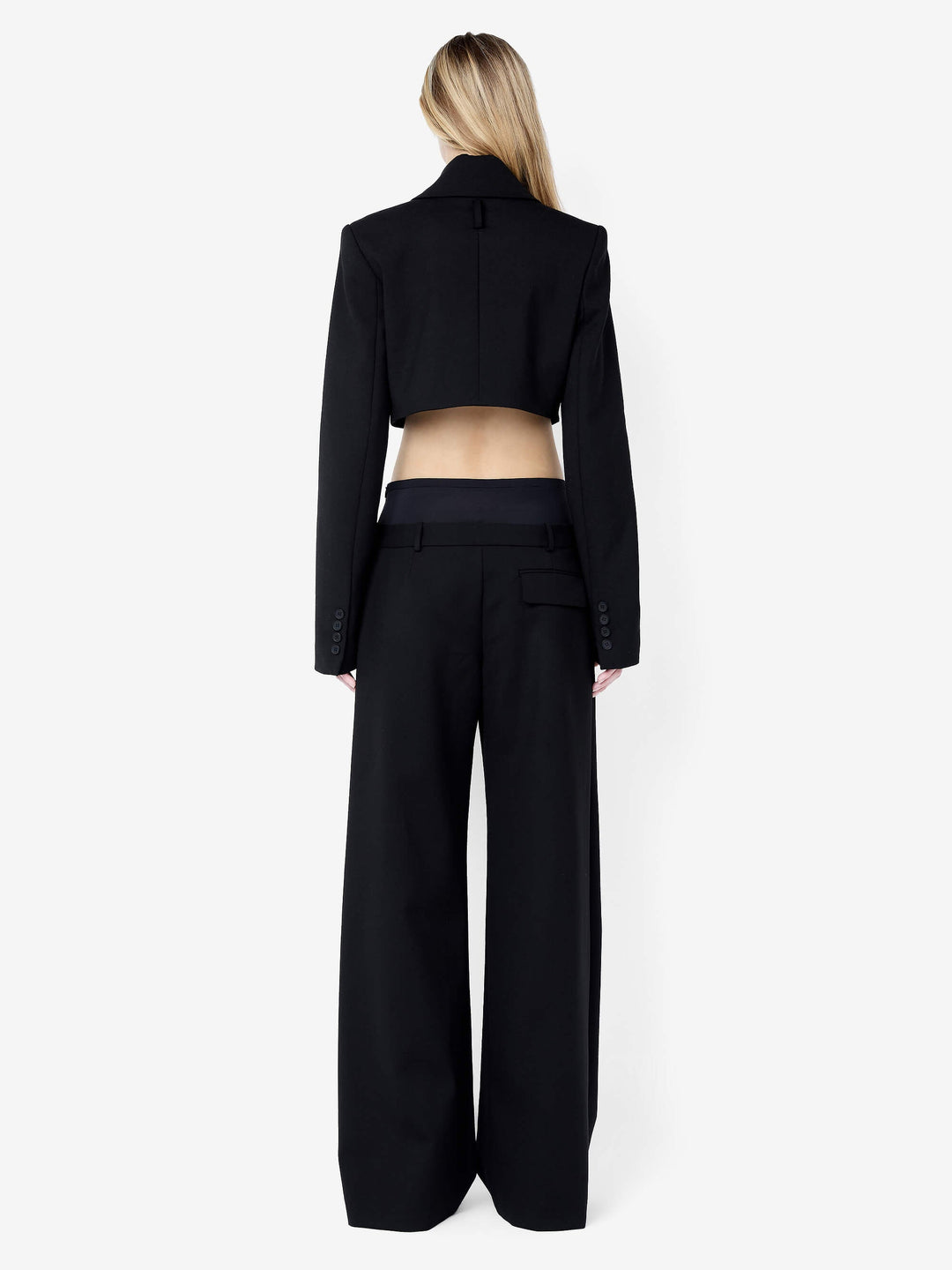 MIRREN CROPPED BLAZER - BLACK
