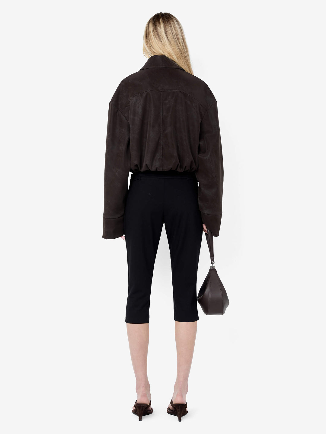 ALARIC CROPPED JACKET - ESPRESSO