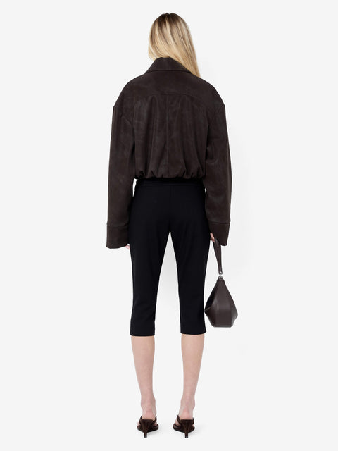 ALARIC CROPPED JACKET - ESPRESSO