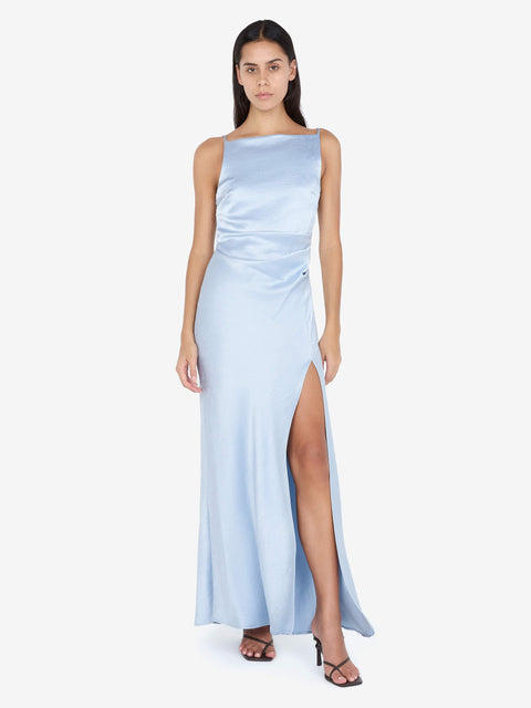 THE DREAMER MAXI DRESS - DUSTY BLUE