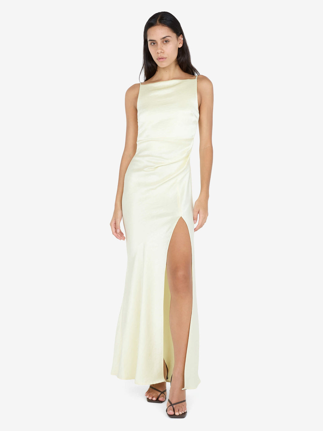 bec and bridge yellow silk dress Yellow Moon Dance Strapless Maxi Dress
