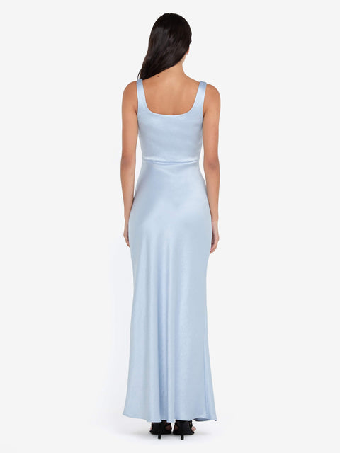 THE DREAMER SQUARE NECK DRESS - DUSTY BLUE