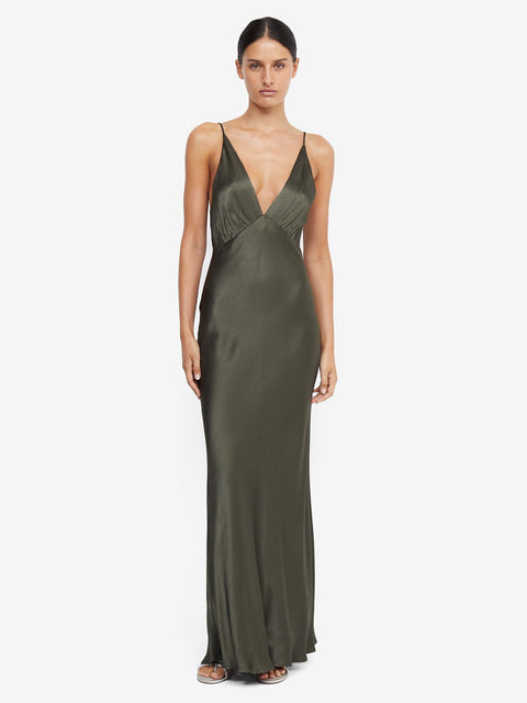 MOON DANCE V MAXI DRESS - DARK WILLOW